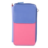 Zip Round Multi Purse with Shoulder Strap Viola