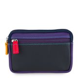 Small Leather Double Zip Purse Black Pace