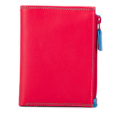 Portafoglio bifold con doppia tasca zip Lipstick