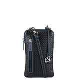 Embossed Cellphone Neck Pouch Black Pace