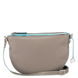Sac bandoulière Napoli à double zip Soft Grey
