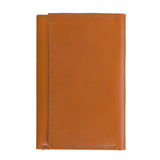 Men's Tri-fold Wallet with Zip Tan-Olive
