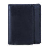 Men's Wallet w/Coin Tray Black-Blue