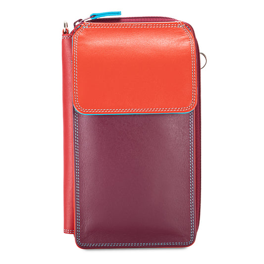 Zip Round Multi Purse with Shoulder Strap Pompeii