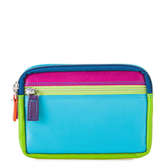 Small Leather Double Zip Purse Liguria