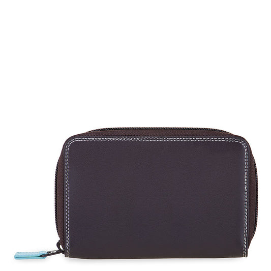 Portafoglio Medio in Pelle con Zip Mocha