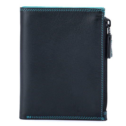Bifold Wallet with Double Zip Pouch Black Pace
