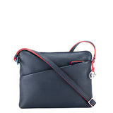 Sac bandoulière Milano East/West Bleu