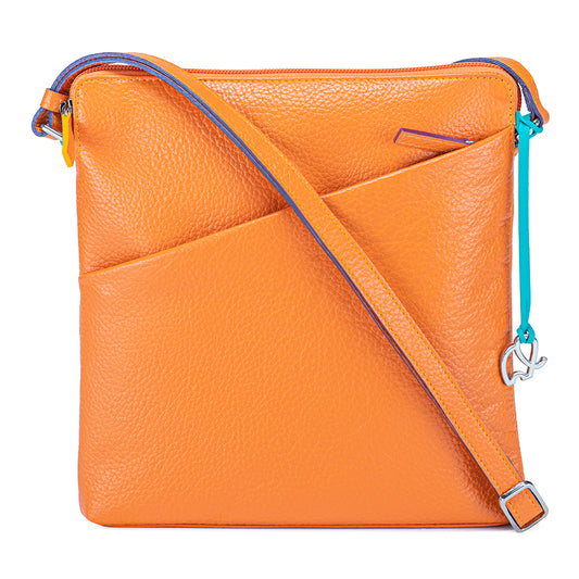 Milano Vertical Crossbody Orange