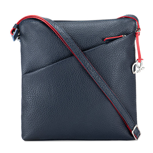 Milano Vertical Crossbody Blue