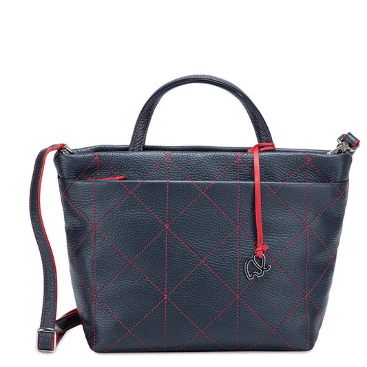 Pienza Grab Handle Bag Blue