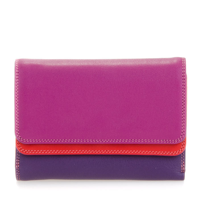 Double Flap Purse Wallet Sangria