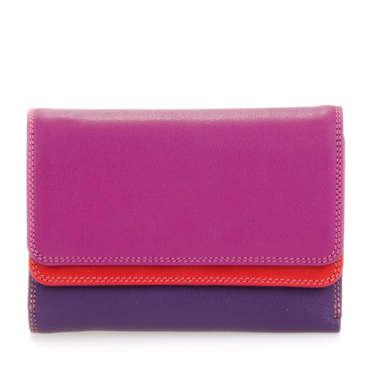 Double Flap Purse/Wallet Sangria Multi
