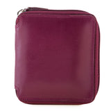 RFID Men's Zip Around Wallet Plum-Caribbean