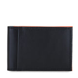 Porte-cartes à deux volets Homme Noir-Orange