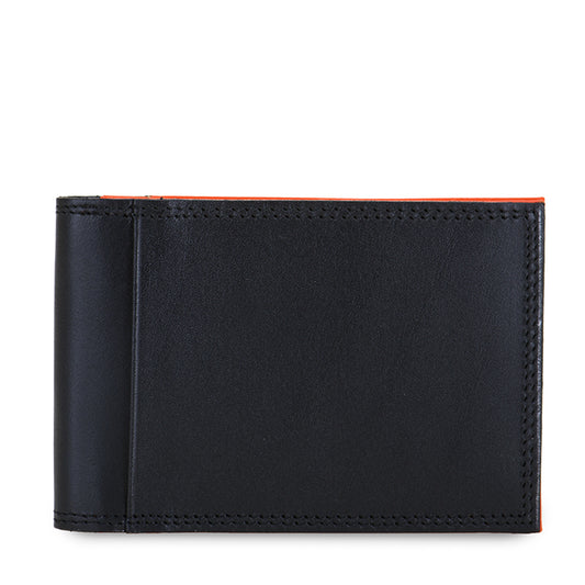 Portafoglio da uomo Bi-fold con Portacarte Nero-Arancione