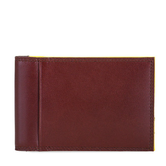 Portafoglio da uomo Bi-fold con Portacarte Marrone-Giallo