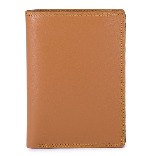 Portefeuille vertical à deux volets bicolore pour hommes Fauve-Olive