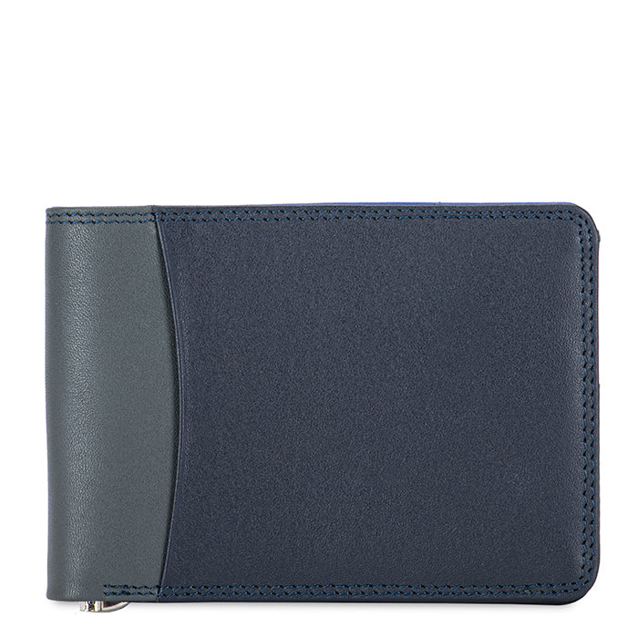RFID Slim Money Clip Wallet Nappa Midnight
