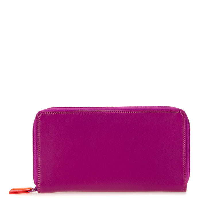 Large Double Zip Wallet Sangria