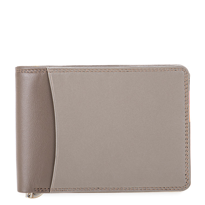 RFID Slim Money Clip Wallet Nappa Fumo