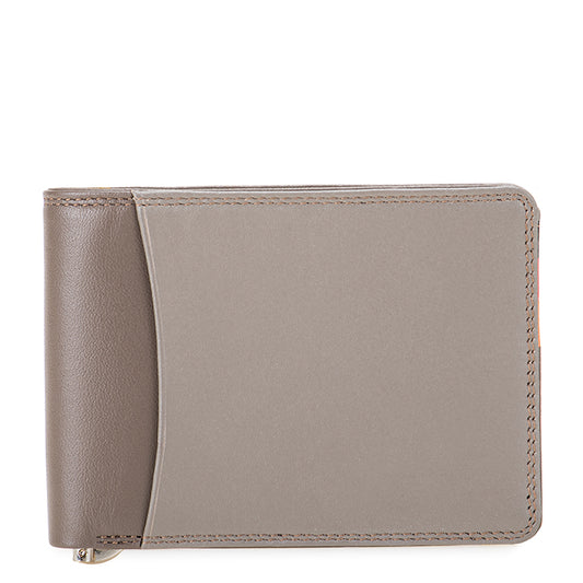 RFID Slim Money Clip Wallet Nappa Fumo