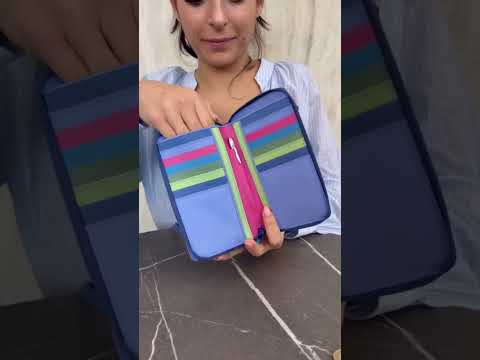 Zip Round Multi Purse with Shoulder Strap Liguria video