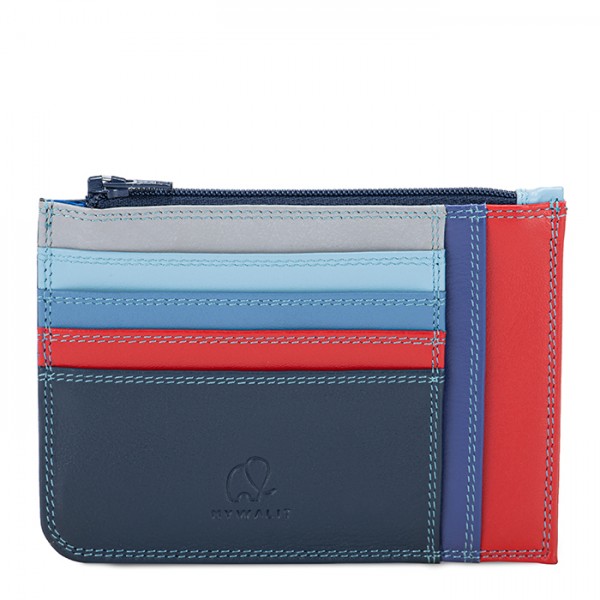 Slim Credit Card Holder with Coin Purse Royal