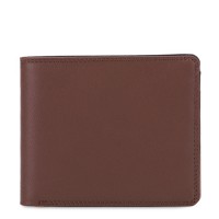 RFID Standard Men's Wallet with Coin Pocket Nappa Cacao