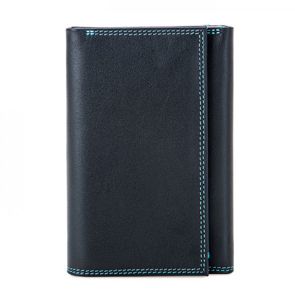 Men&#039;s Tri-fold Wallet with Zip Nappa Black Pace