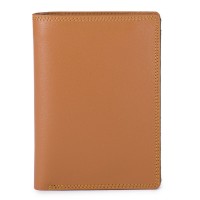 Men's Bi-colour Vertical Bi-Fold Wallet Tan-Olive