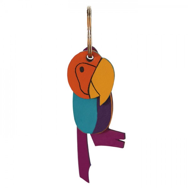 Porte-clés perroquet Multicolore