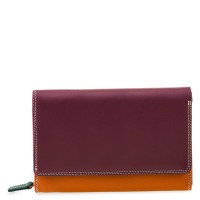 Medium Leather Flapover Wallet Chianti