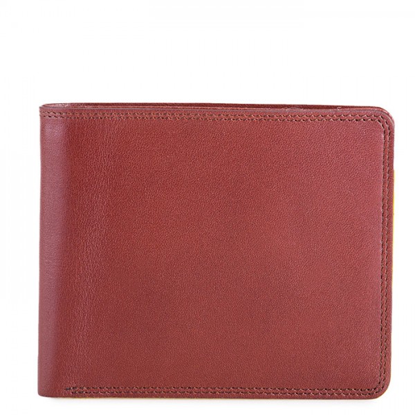 RFID Standard Men&#039;s Wallet with Coin Pocket Brown-Yellow