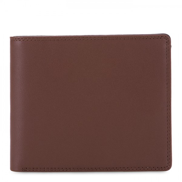 RFID Large Men&#039;s Wallet with Britelite Nappa Cacao