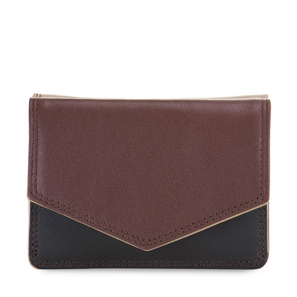 Tri-fold Leather Wallet Cacao