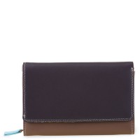 Medium Leather Flapover Wallet Mocha