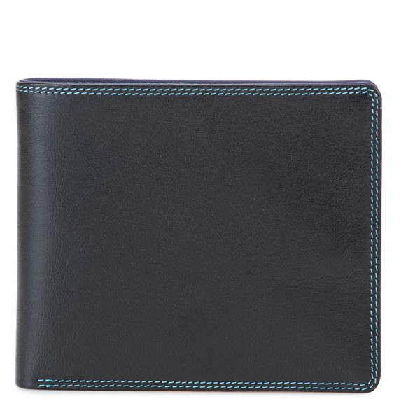 RFID Large Men&#039;s Wallet with Britelite Nappa Black Pace