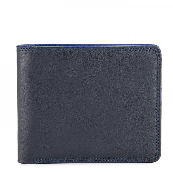 RFID Standard Men&#039;s Wallet with Coin Pocket Nappa Midnight