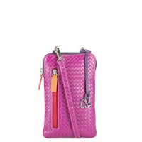 Embossed Cellphone Neck Pouch Sangria Multi