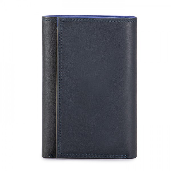 Men&#039;s Tri-fold Wallet with Zip Nappa Midnight