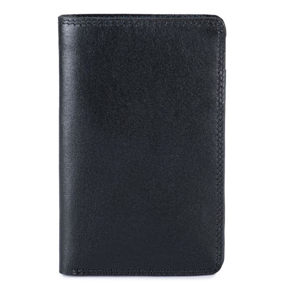 Men&#039;s Bi-colour Mini Bi-Fold Wallet Black-Blue