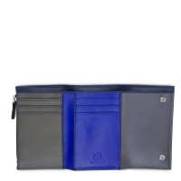 RFID Men's Tri-fold Wallet with Zip Nappa Notte
