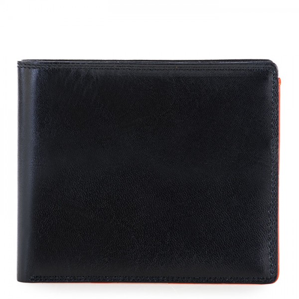 RFID Large Men&#039;s Wallet with Britelite Black-Orange
