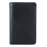 Men's Bi-colour Mini Bi-Fold Wallet Black-Blue