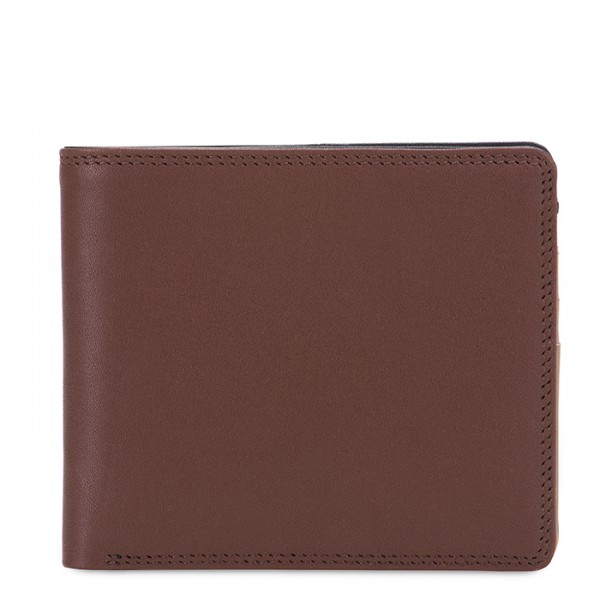 Portefeuille standard horizontal RFID pour homme Nappa Cacao