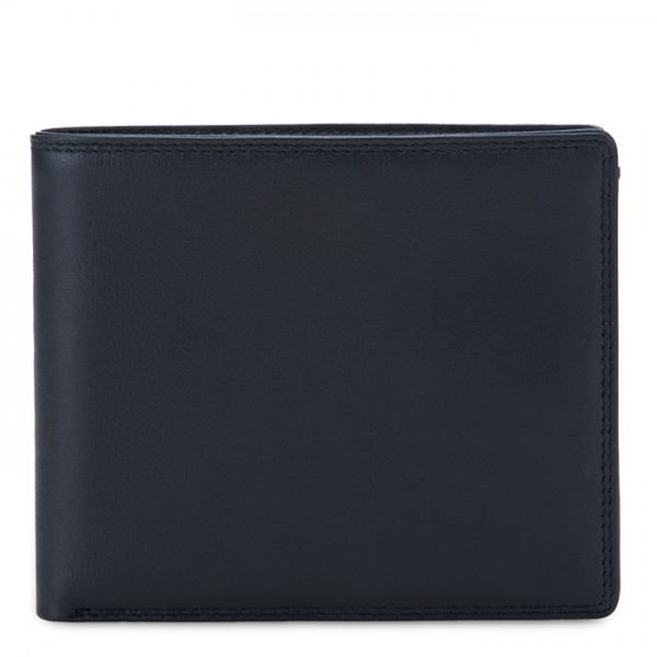 RFID Large Men&#039;s Wallet with Britelite Nappa Black